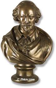 Shakespeare Bust In Cold Cast Bronze Cast Bronze Bronze It Cast