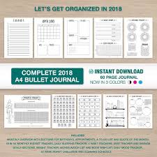 2018 Bullet Journal In A4 Record Every Milestone And Occasion In The New Year Organize Your Life By Setting Goals Both Fin Fitness Planner A4 Journal Planner