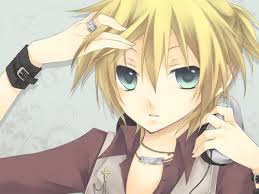 Blonde Hair And Blue Eyes Anime Blonde Hair Blue Blue Eyes Headphones Kagamine Len Kuroi Li Anime Guy Blue Hair Anime Guys Shirtless Anime Guys With Glasses