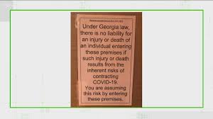 Ready to be used in web design, mobile apps and presentations. Covid 19 Warnings Signs In Georgia Limits Liability 11alive Com
