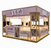 Fantastic Pink Jewelry Kiosk with Gold Display Showcase for ...