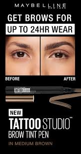 стойкий тинт для бровей Tattoo Brow от Maybelline Ny цена Tattoostudio Brow Tint Pens Lets You Create Natural Hair Like Strokes With Ease With The Multi Prong Tip You Re Able To Get M Brow Tinting Brows Fill In Brows