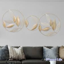 A wide variety of round metal wall art decor options are available to you, such as material, commercial buyer, and occasion. Fl Metal Wall Decor With Round Frame Metal Leaf Wall Art Decor Gold Framed Leaves Artwork For Living Room Hotel Cafe Decoration Shopee Philippines