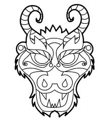 Dragon Mask Template Chinese New Year Dragon Dragon Coloring Page Chinese Crafts