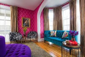 Check spelling or type a new query. Vibrant Sitting Room With Hot Pink Walls And Bold Tufted Furniture Hgtv