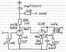 Tube Amp Diagram Using El84 Ecc82 Electronics Circuit Valve Amplifier Vacuum Tube