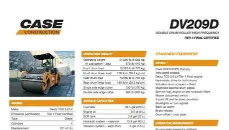 Case DV209 Smooth Drum Roller