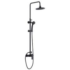 Colonne De Douche Avec Robinetterie Rousseau Shenti Mitigeur Noir Colonne De Douche Douche Robinetterie Douche