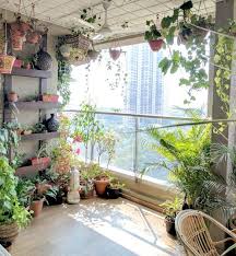 A Balcony Garden In Mumbai Terrace Reveal One Brick At A Time Small Balcony Garden Balcony Design Small Balcony Design