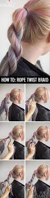 You can also use this. Hairstyle Tutorial How To Do A Rope Twist Braid Hair Romance