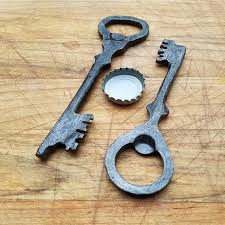 Church Key Bottle Opener Hand Forged By Blacksmith Bottle Opener Forged As Key To Medieval Churc In 2020 Key Bottle Opener Blacksmithing Bottle Opener