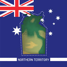 The territory uses the same version of the southern cross as the state flag of victoria. Northern Territory Map On Australia Flag Vector Image 1961479 Stockunlimited