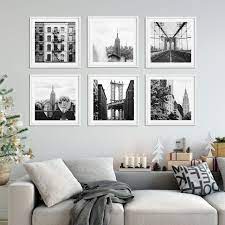 Nyc Square B W Gallery Wall Bundle Picture Wall Living Room Gallery Wall Living Room Wall Decor Living Room