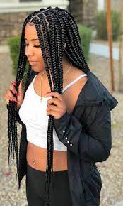 Start them at a heavy part to make a dramatic stye easy to create in the morning with just a flip of. Large Size Knotless Box Braids Novocom Top