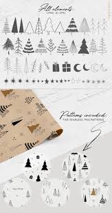 Scandinavian Christmas Trees More By Amber Ink On Creativemarket Christmas Tree Drawing Christmas Drawing Watercolor Christmas Cards