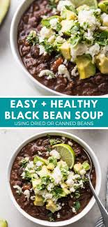 Black Bean Soup With Canned Beans Easy Black Bean Soup Recipe Easy Black Bean Soup Black Bean Soup Food Recipes