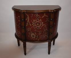 Half moon console table with drawer. Half Moon Console Sofa Table W Floral Accents By Powell River Valley Estate Sales Llc