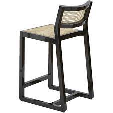 Black bicast leather upholstery with a swivel seat. Shop Makan 24 Black Wood And Cane Counter Stool Designed By David Irwin Bar Stool Proudly Sits At The Crossroad Of Past A Modern Bar Stools Bar Stools Stool