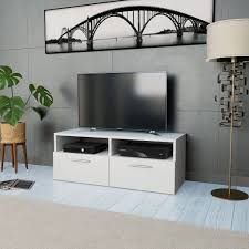 Hometown treasures monograms and gift shop. Tidyard Tv Cabinet Tv Stand Unit With 2 Storage Cabinet Chipboard 95x35x36 Cm White