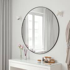 Lindbyn Spiegel Zwart 110 Cm Ikea Spiegel Badkamer Slaapkamer Spiegel Spiegelglas