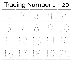 10 best writing numbers 1 20 printables printablee com