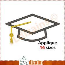 Graduation Hat Applique Design Graduation Hat Embroidery Etsy In 2021 Applique Designs Hat Embroidery Graduation Hat