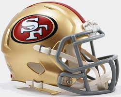 Made by riddell for the 49ers, this nfl helmet comes with the comfort overliner and the quick release facemask attachments. San Francisco 49ers Nfl Mini Speed Football Helmet Gameday Connexion Sports Memorabilia Collectibles