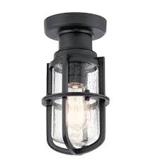 Kichler 49861bkt Suri 1 Light 6 Inch Textured Black Outdoor Flush Semi Flush Mt
