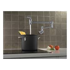 As you raise the wand to dock it, the magnet embedded in the spout pulls the wand precisely into place. Delta Wall Mount Pot Filler Faucet Traditional Consolidated Plumbing Supply