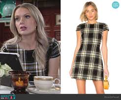 Wornontv Abby S Plaid Dress On The Young And The Restless Melissa Ordway Clothes And Wardrobe From Tv