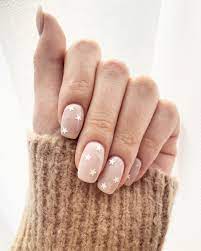 Nails Stars Milchnails Naturalnails Nail Natural Neutral Nails Short Acrylic Nails Festival Nails