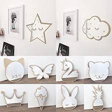 Amazon Com 3d Wall Mirror Decal Stickers Acrylic Cute Animal Cloud Mirror Wall Sticker For Children S Mirror Wall Stickers Childrens Room Decor Mirror Decal