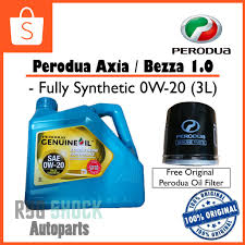 Perodua bezza comes in sedan coupe types and can be suited with petrol (gasoline) engine types. Original Perodua Fully Synthetic Engine Oil Sae 0w20 3l For Axia Bezza 1 0 Perodua Oil