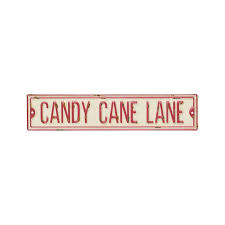 Find this pin and more on christmas by dawne haynie smith. Candy Cane Lane Enamel Sign Wall Art Christmas And Winter Holiday Crafts Factory Direct Craft