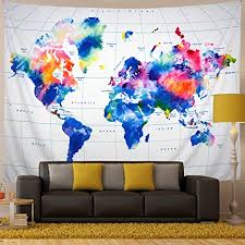 Amazon Com Generleo World Map Tapestry Wall Hanging Vintage Watercolor Colorful Tapestry Retro Hippie Tapestry For Bedroom Home Decor X Large 8 Map Everything Else 640 x 640 jpeg 111 кб.
