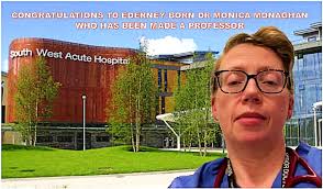 𝐄𝐃𝐄𝐑𝐍𝐄𝐘 𝐁𝐎𝐑𝐍 𝐃𝐑 𝐌𝐎𝐍𝐈𝐂𝐀 𝐌𝐎𝐍𝐀𝐆𝐇𝐀𝐍 𝐌𝐀𝐃𝐄 𝐀  𝐏𝐑𝐎𝐅𝐄𝐒𝐒𝐎𝐑 Congratulations to Ederney born cardiologist Dr Monica  Monaghan based at Enniskillen's South West Acute Hospital who has been  recognised by the Royal College of