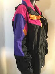 Black And Purple North Face Jacket Vintage The North Face Black Pink Purple Orange Coat Jacket Medium Large By Vintagecoachellagal On Etsy Https Orange Coat Black North Face Color Block Jacket