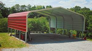 Metal Carport 18x21 Regular Roof Metal Carport Metal Carports Carport Designs Steel Carports