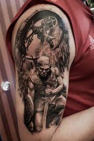 Maybe you would like to learn more about one of these? Tattoo Uploaded By Felipe Mello O Arcanjo E O Tempo Tattoo Tatuagem Tatouage Arcanjomiguel Saomiguel Relogio Blackangray Pretoecinza Black Arm Tatuagemmasculina Braco Kikotattoorio Tiwatattoo Tattoo2me Tattodo Draw Design Ufrrj