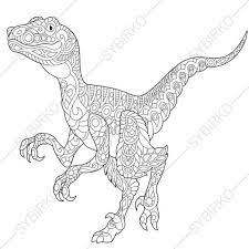Velociraptor Dinosaur Raptor Dino Coloring Pages Animal Etsy Dinosaur Coloring Pages Mandala Coloring Pages Coloring Pages