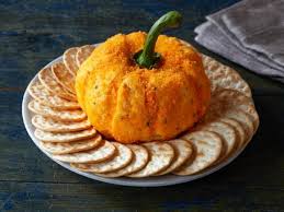 Recipe Of The Day Pumpkin Cheese Ball This Adorable Take On A Pumpkin Shaped Cheese Food Network Recipes Pumpkin Cheese Ball Recipe Halloween Food For Party