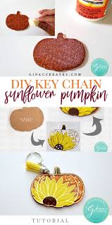 Diy Pumpkin Sunflower Key Chain Gina C Creates Ideas for using the cricut joy to make easy labels to organize the kitchen and bathroom. diy pumpkin sunflower key chain gina