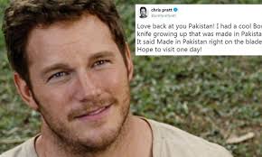 ICYMI, Jurassic World actor Chris Pratt gave a sweet shout-out to a  Pakistani fan