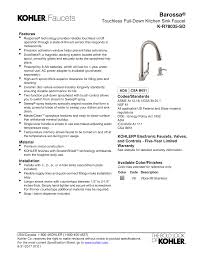 Kohler kitchen faucets run into some common problems and often need basic troubleshooting. Barossa Kohler Manualzz