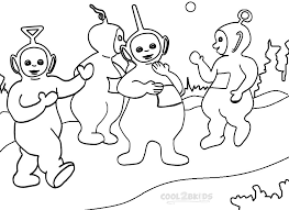 Multicolored teletubbies have found a new pastime for games. Printable Teletubbies Coloring Pages For Kids