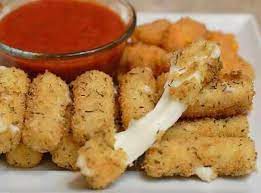 Baked Homemade Mozzarella Sticks Recipe Recipes Yummy Food Food