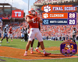 Clemson 28 #UNC 20 final