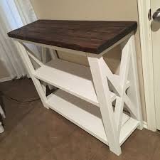 Diy Rustic X Table Console Modified Ana White Design Put In The Kitchen To Use As Coffee Bar F Rustic Furniture Diy Diy Furniture Projects Diy Furniture
