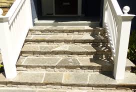 Beautiful masonry front steps with blue stone, real stone pillars and limestone caps. Van Zelst Photo Gallery Be Inspired By The North Shore S Finest