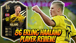 The detailed stats tab shows a player's total appearances, goals, cards and cumulative minutes of play for each competition, and indicates the season in which it occurred. Fifa 21 Ultimate Team 86 Inform Erling Haaland Player Review Youtube